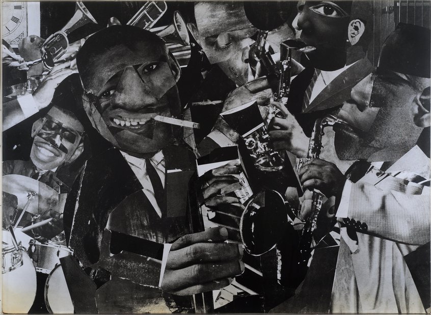 Romare Bearden, Jazz (Chicago) Grand Terrace Ballroom, 1964, Photostat auf Karton, 126,4 cm x 173,4, Collection Howard University Gallery of Art, Washington, D.C.
